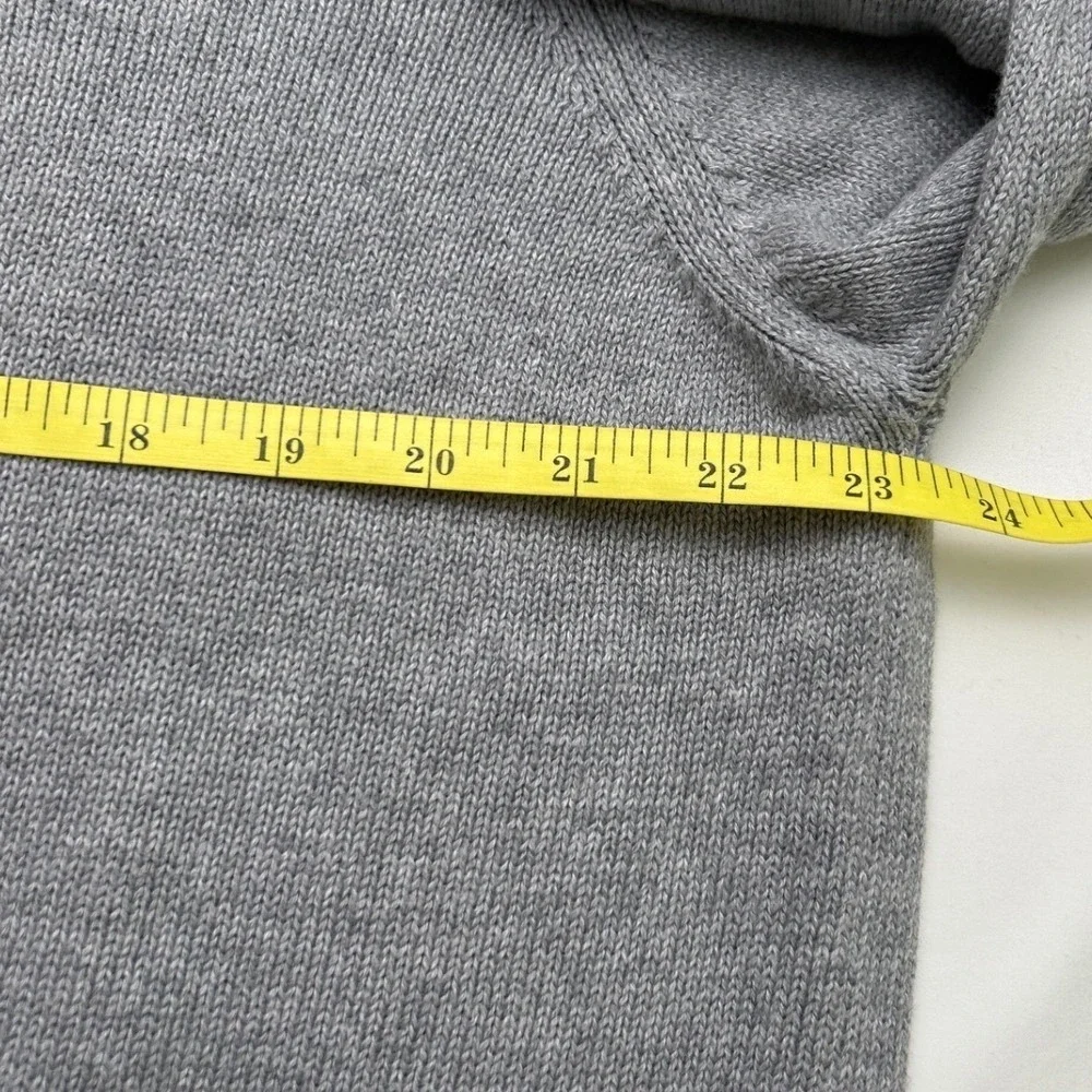 Chaps Mens Gray Button Up Cardigan Sweater Size L Cotton Preppy Academia Casual